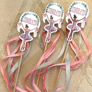 Over The Moon "Congrats" Ballerina Wand