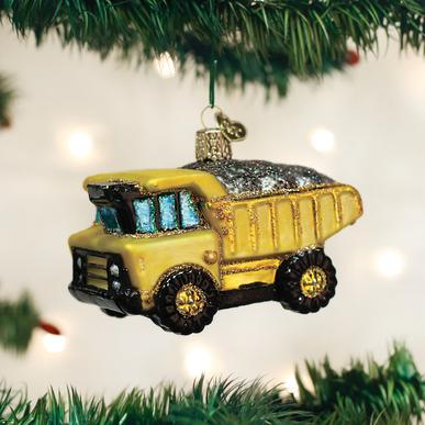 Old World Christmas Dump Truck Ornament