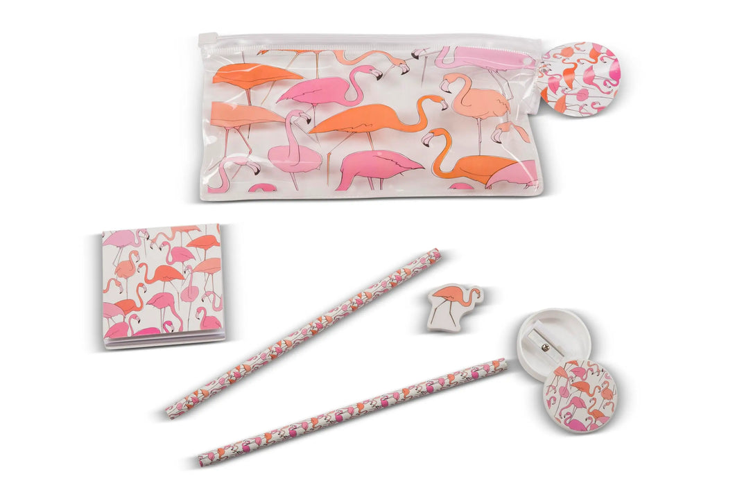 Flamingo Filled Pencil Case