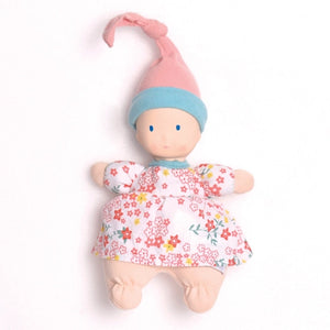 Tikiri Precious Soft Doll-Pink Flowers Dress