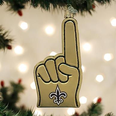 NO Saints Foam Finger Ornament