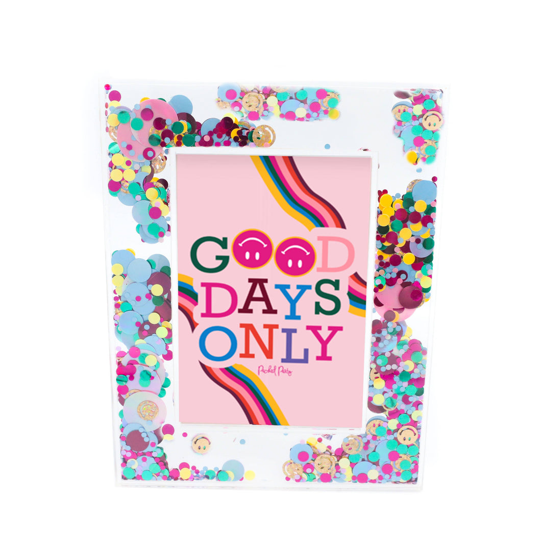 Good Days Only Confetti Frame