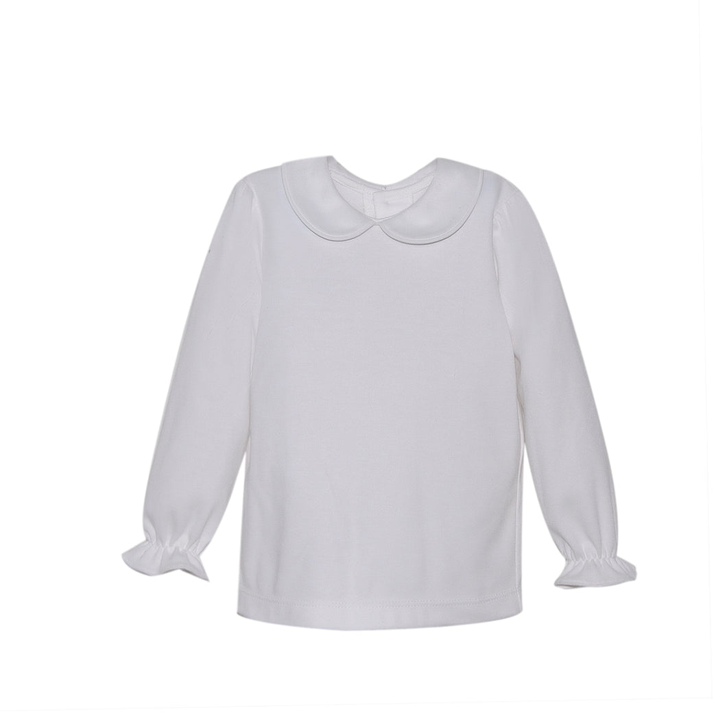 RN White L/S Knit Shirt-Girl