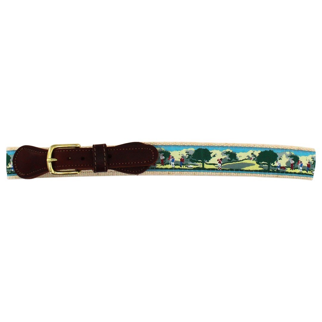 J. Bailey Buddy Belt- Golf Scene Ivory