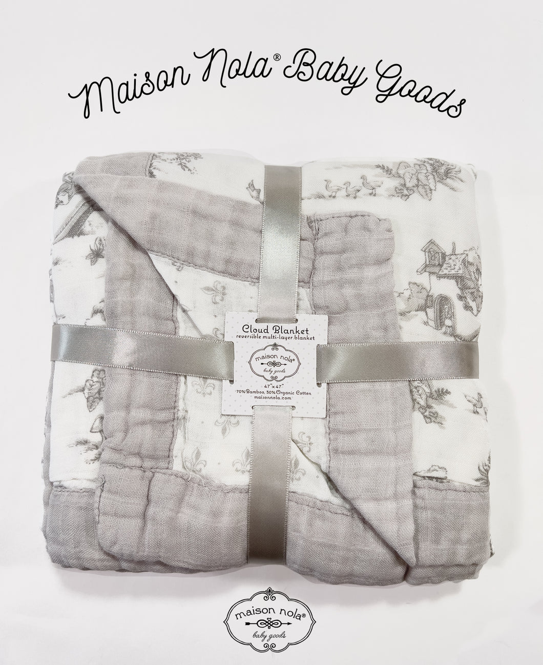 Maison Nola Grey Cloud Blanket