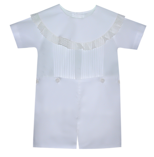 P & R White Holt Button On Short