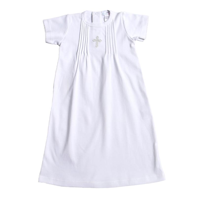 Baby Bliss Holy Cross Boy Pima Day Gown