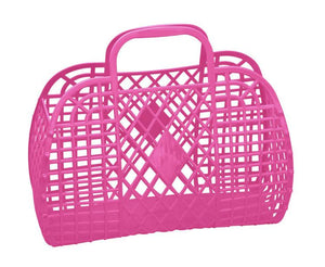 Sun Jellies Small Berry Pink Retro Basket