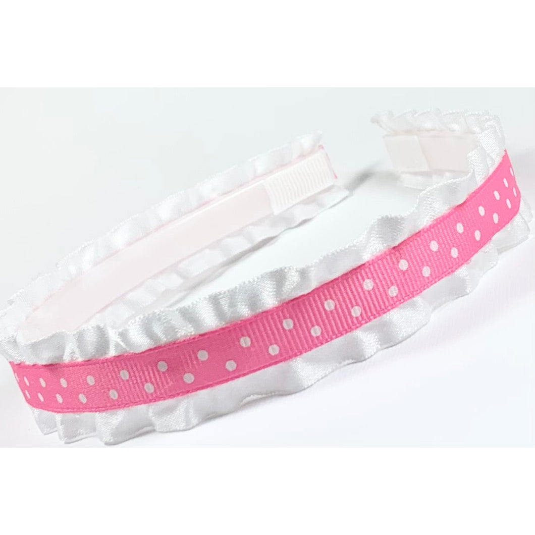 Lolo Bubblegum Dot Ruffle Headband