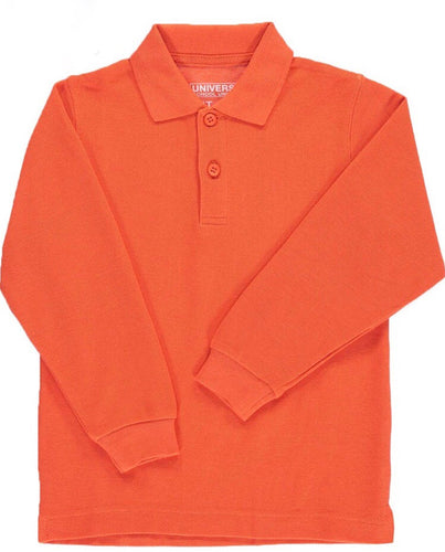 Universal Orange Long Sleeve Polo Shirt