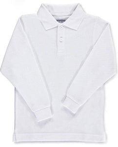 Universal White Long Sleeve Polo Shirt