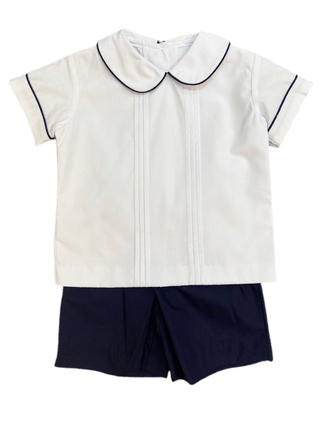 BC Navy Pleated Front Short Set