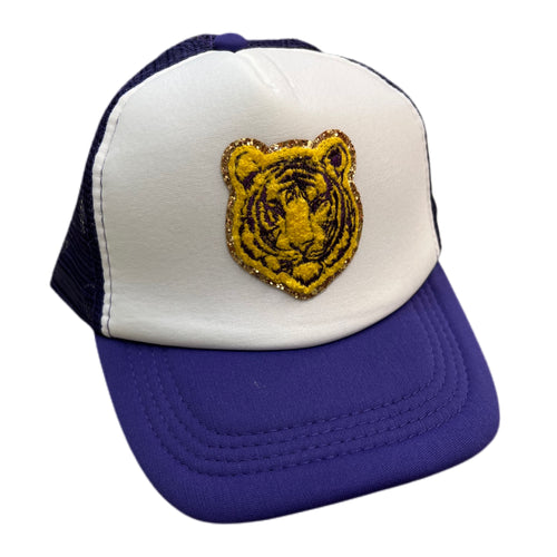 Azarhia Trucker Cap-Tiger Face w/ Rhinestones