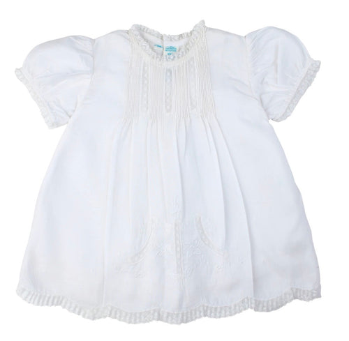 Feltman Lace Insert Slip Dress-White