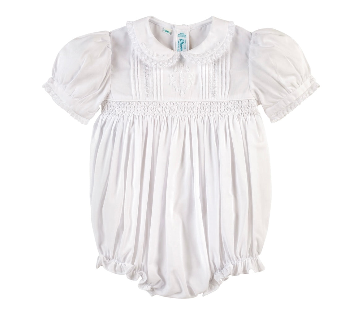 Feltman White Girls Wedding Romper