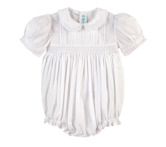 Feltman White Girls Wedding Romper