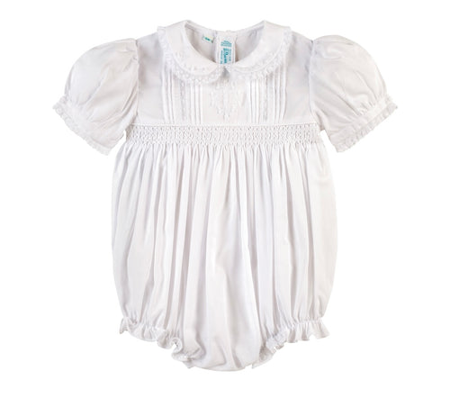 Feltman White Girls Wedding Romper