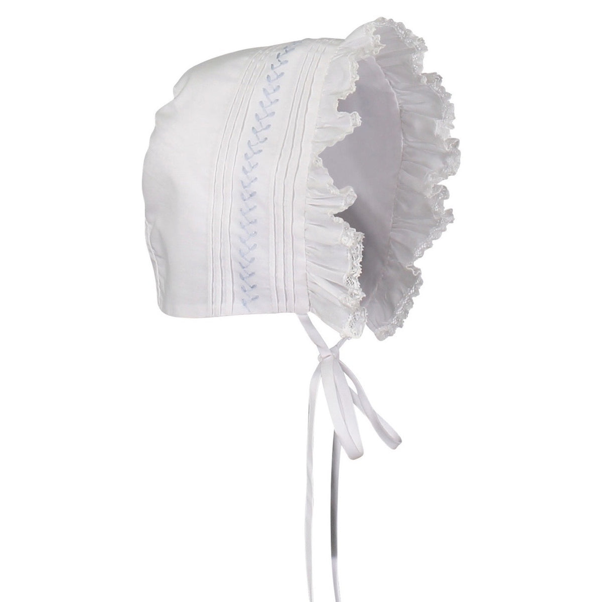 Feltman White/Blue Vintage Bonnet