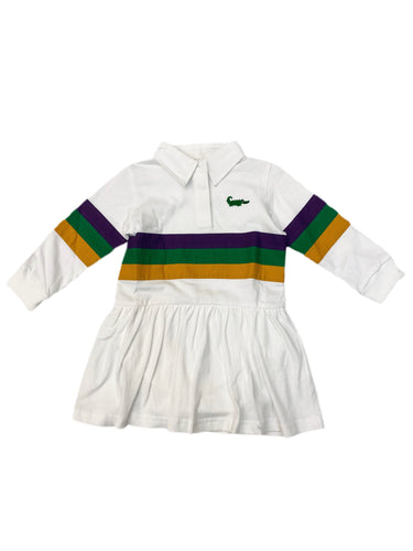 Mardi Gras Rugby Drop Waist Dress