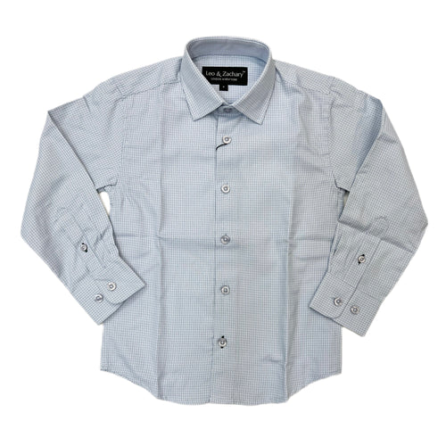 Leo & Zachary Blue/Green Checks Button Down