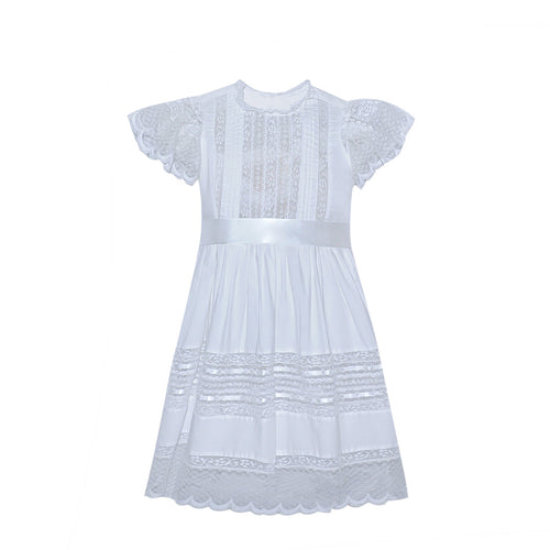 P&R Anna Grace White Lace Sleeve/Full Bodice Dress