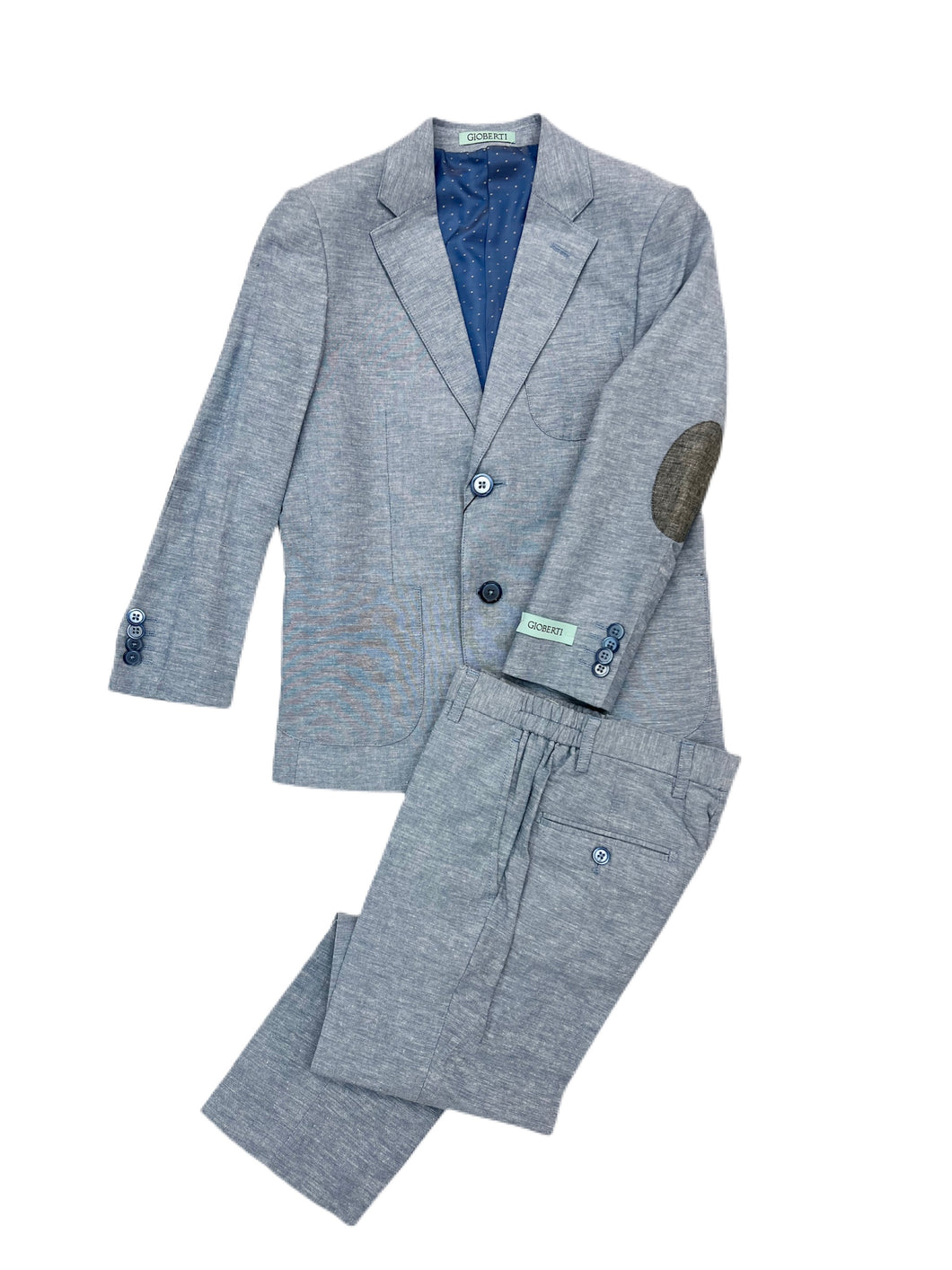 Magen Kids Blue Linen Suit
