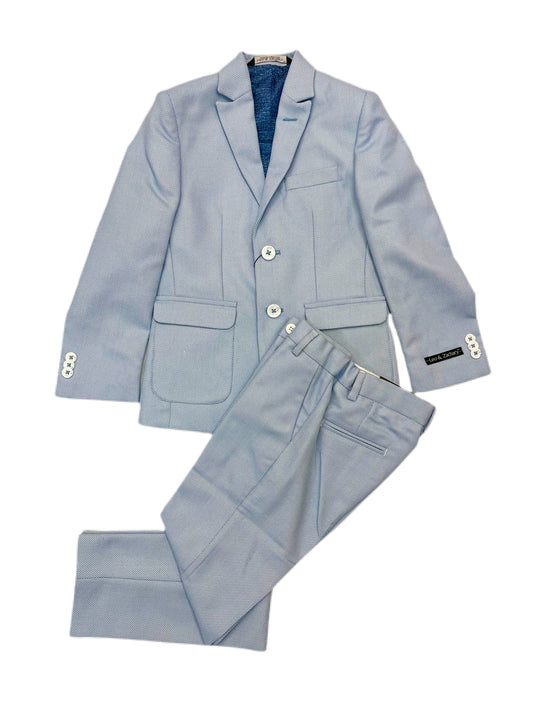 Leo & Zachary Sky Birdseye Boys Suit
