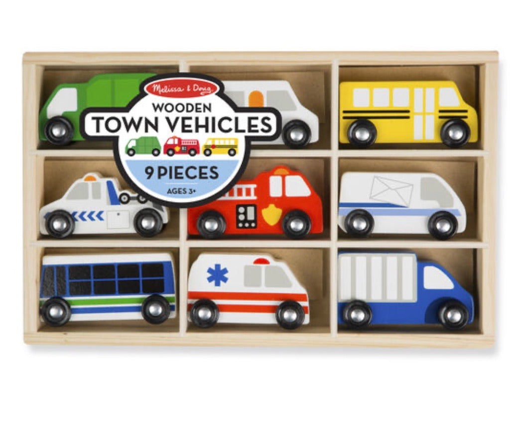 M&D Wooden Town Vehicles Set