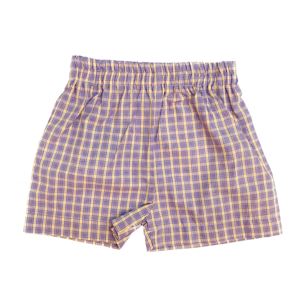 Funtasia Too Purple/Gold Plaid Shorts