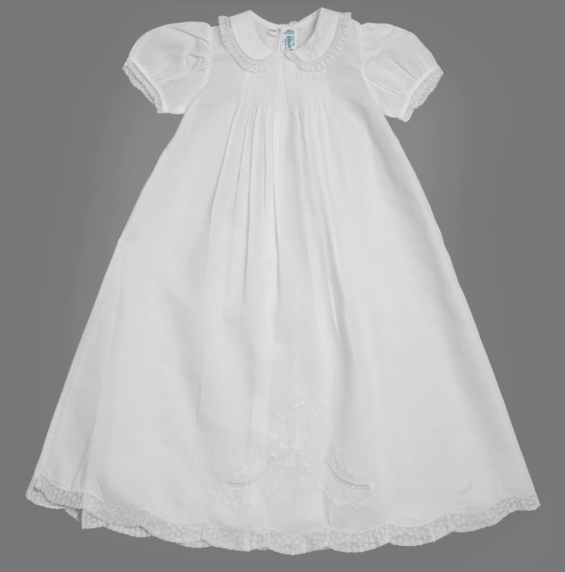 Feltman Ruffle Lace Collar Christening Gown