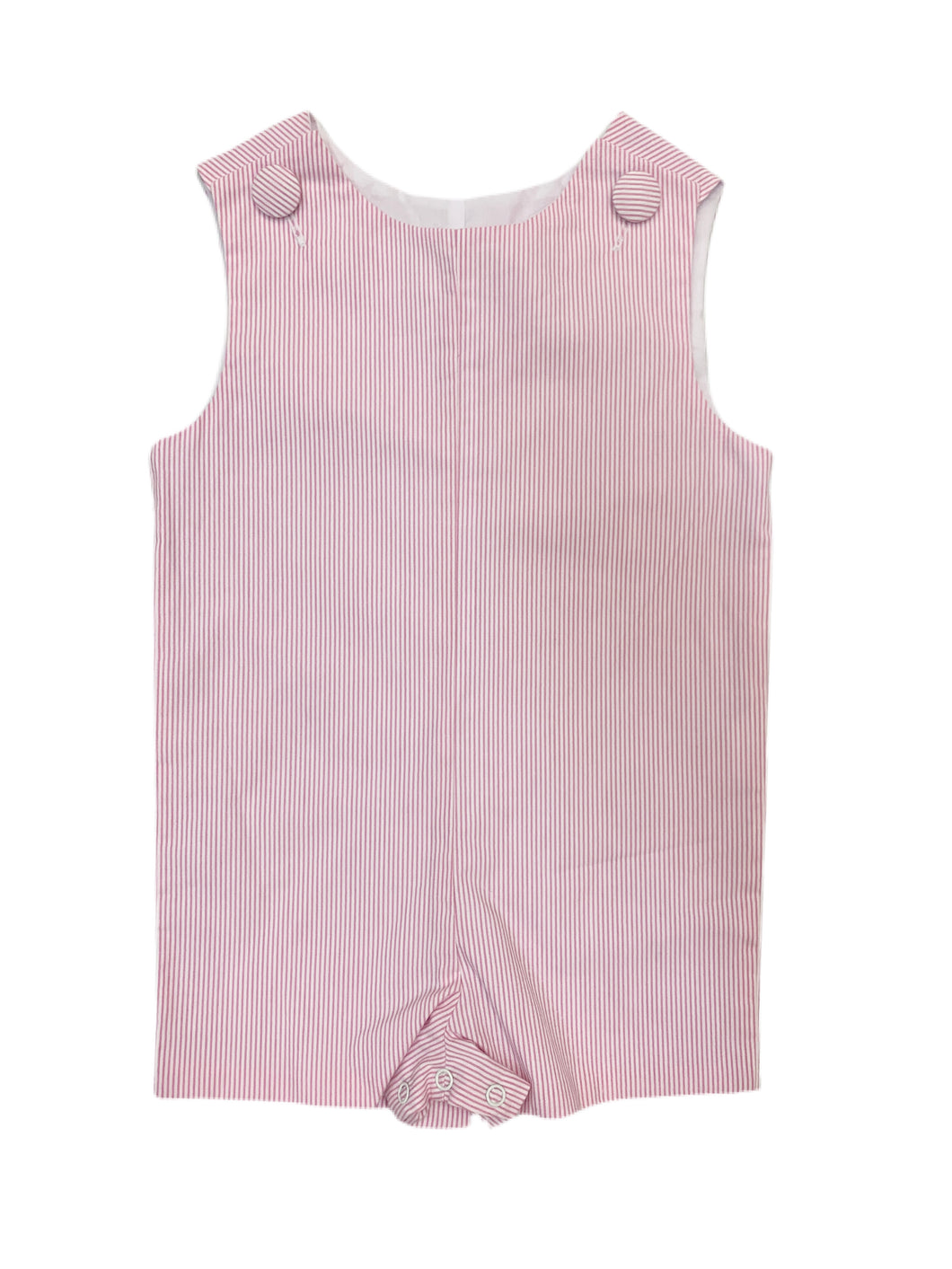 Zuccini Pink Seersucker Basic Shortall