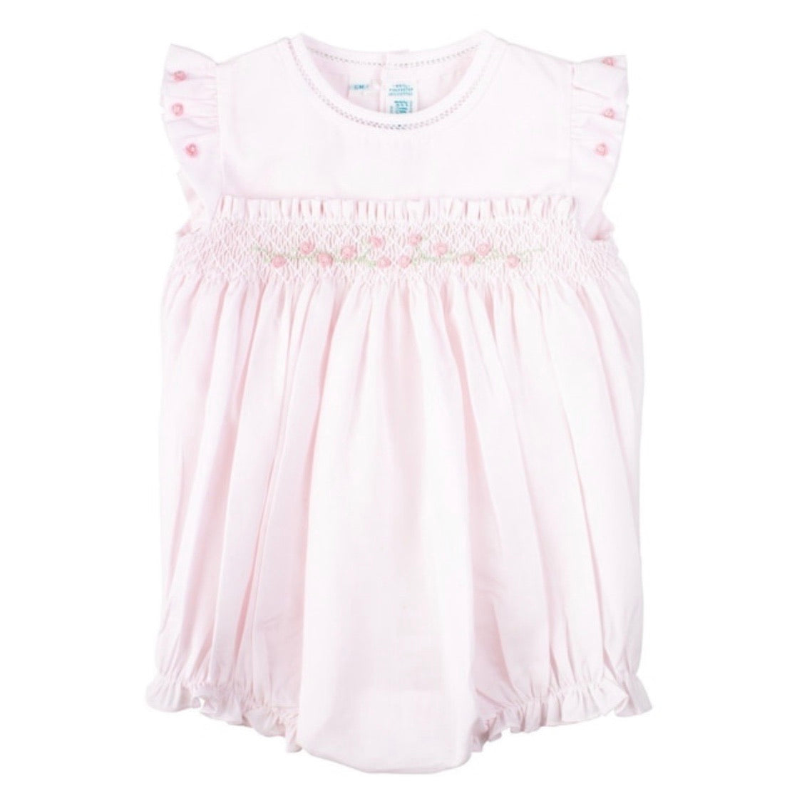 Feltman Smocked Fly Sleeve Bubble-Pink