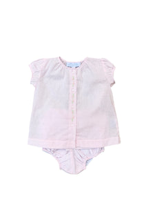 Pixie Lily Pink Dotted Swiss Diaper Set