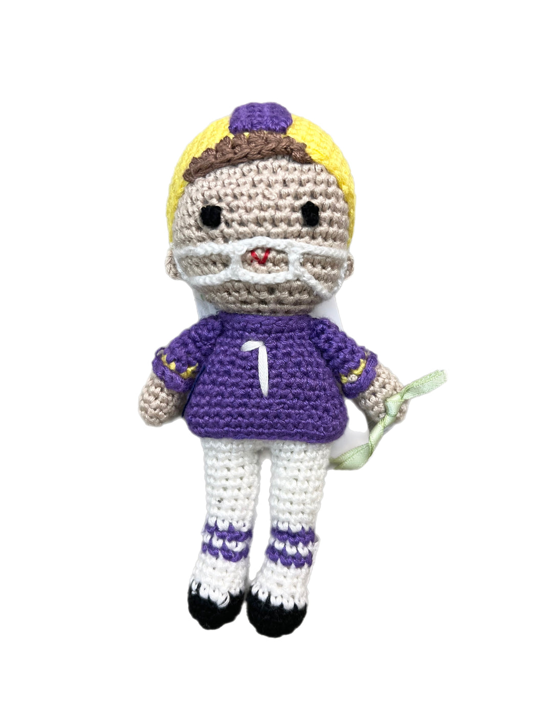 Zubels Football Player Crochet Rattle