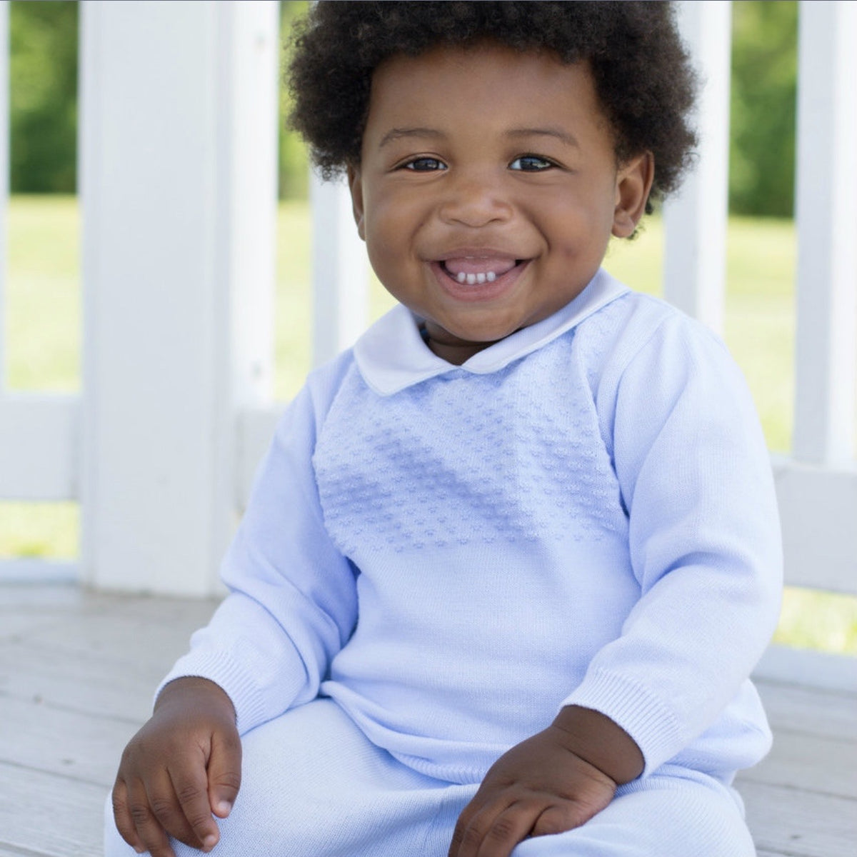 Feltman Blue Diamond Knit 2pc with Hat
