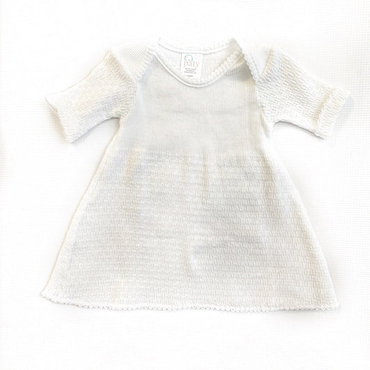 White L/S Paty Inc Dress