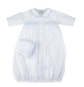 Friedknit  White Boy Take Me Home Daygown with Dots