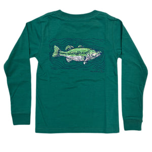 Properly Tied L/S T-Shirt Spotted Bass Teal