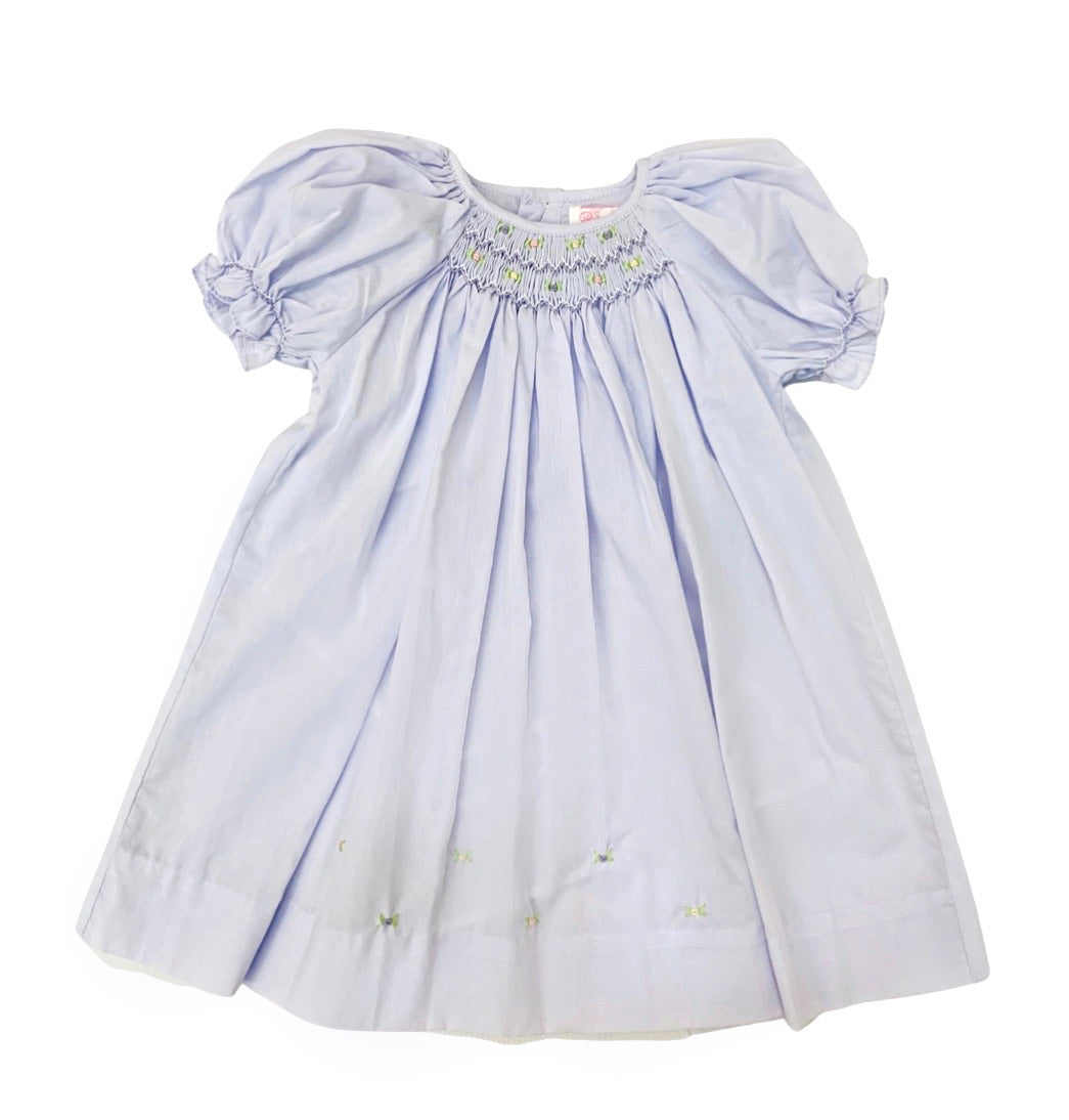 Petit Ami Center Smocked Daygown-Lavender