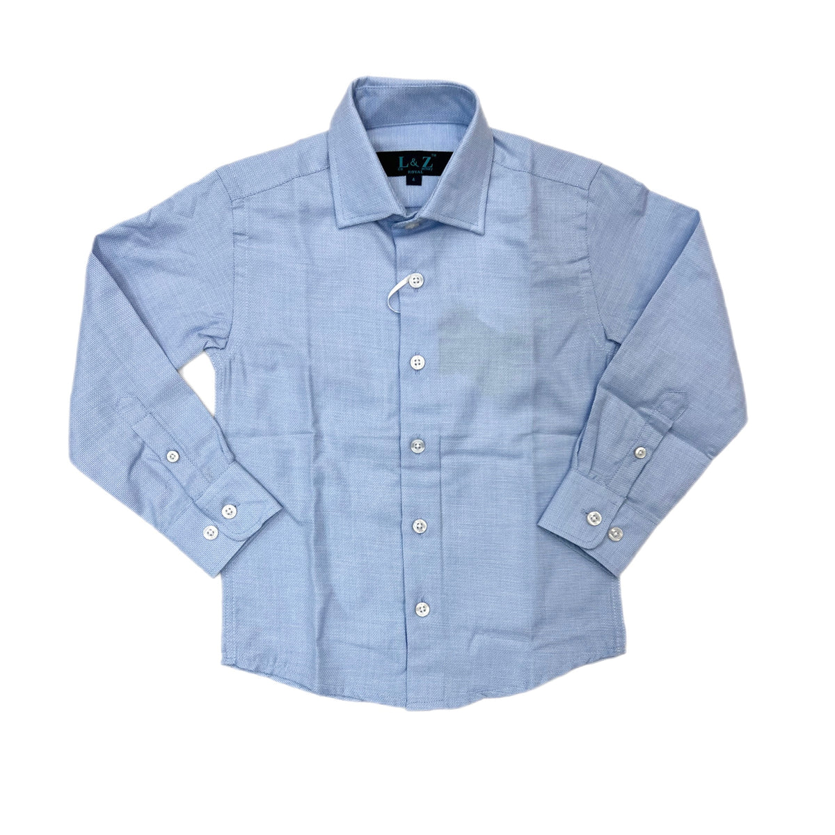 Leo & Zachary Blue Jacquard Button Down