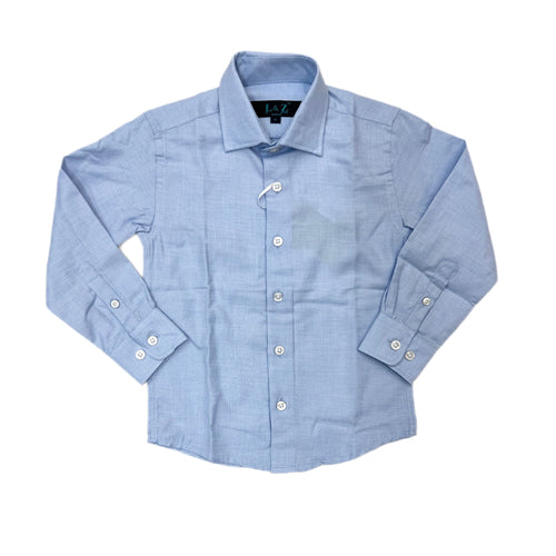Leo & Zachary Blue Jacquard Button Down