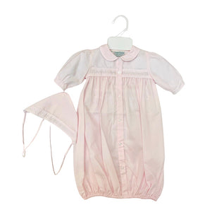 Friedknit  Girls Take Me Home Daygown with Dots/Hat 2152