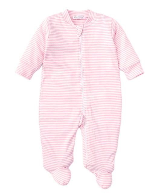 Kissy Kissy Stripes Footie with Zip-Pink