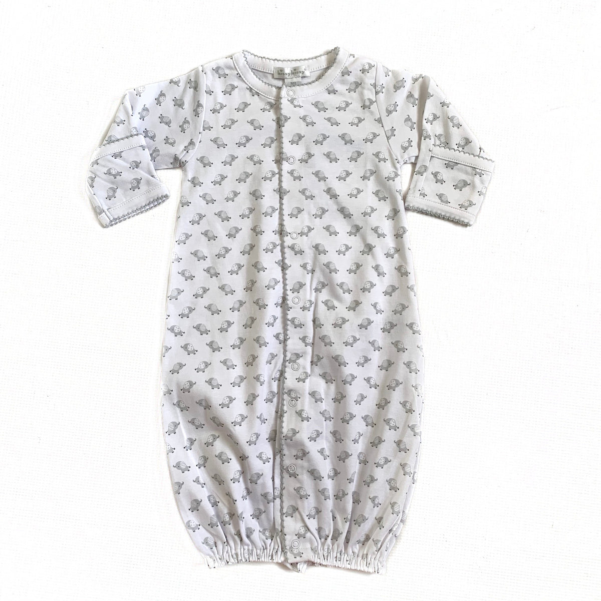 Kissy Kissy Silver Conv Elephant Print Gown