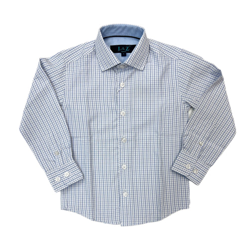 Leo & Zachary Blue Checks Button Down