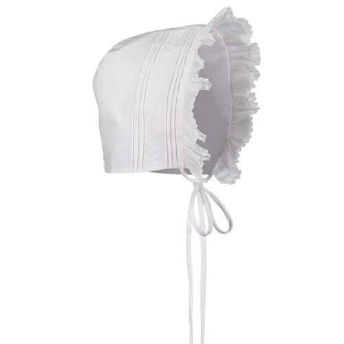 Feltman Girls White Vintage Bonnet