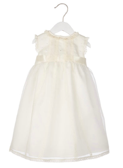 Luli & Me Organza Silk Dress-Ivory