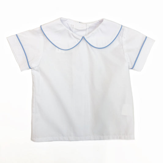 Zuccini Peter Pan Collar Periwinkle Piping