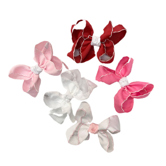 Grosgrain Bow with Crochet Edge