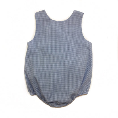 Banbury Button Shoulder Bubble Med Blue Check